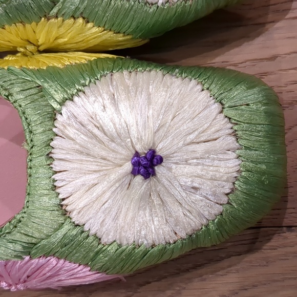 new Jeffrey Campbell straw flower mules - Picture 3 of 17